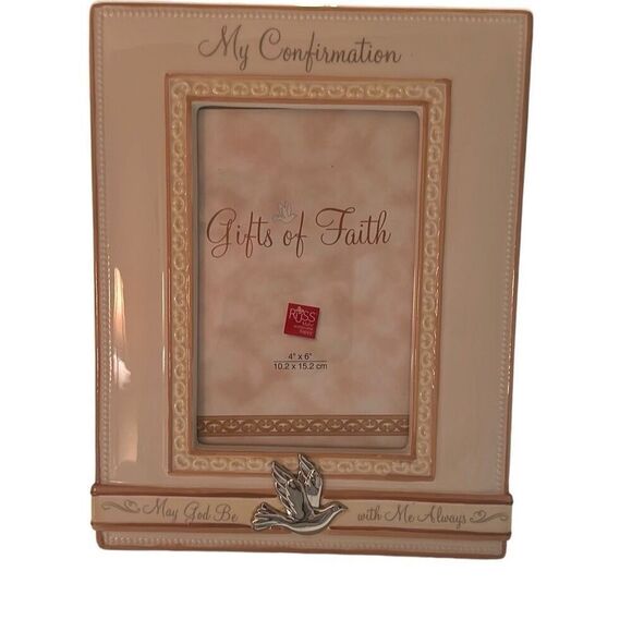 *NEW* Russ Berrie Gifts of Faith Porcelain Confirmation Picture Frame 4" x 6" - Picture 4 of 8